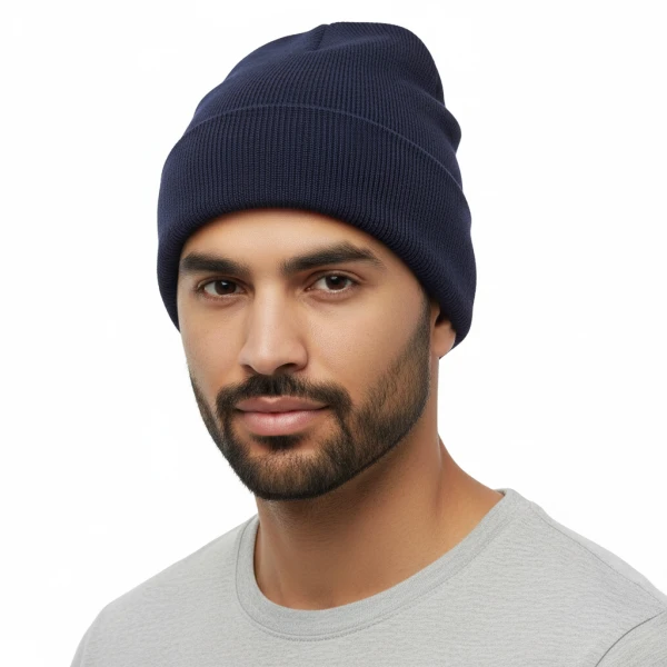 Premium Muts 100% wol fijngebreid | Max Fuchs | Diverse kleuren - Blauw