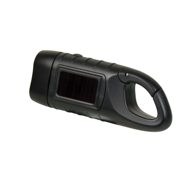 Oplaadbare LED Zaklamp Dynamo en Solar met Karabijnhaak - Opwindbare Zaklamp - Seahorse - Afbeelding 4