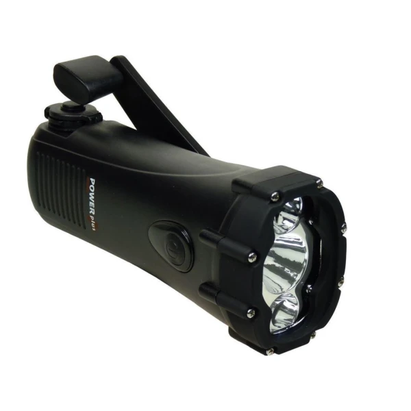 POWERplus Shark Dynamo / USB Oplaadbare LED Waterproof Zaklamp | Waterdicht tot 10 meter diepte | Opwindbare Zaklamp