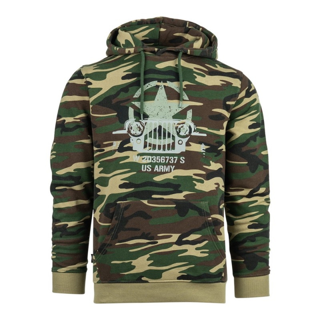 Hoodie Allied Star-Willys jeep | Camouflage