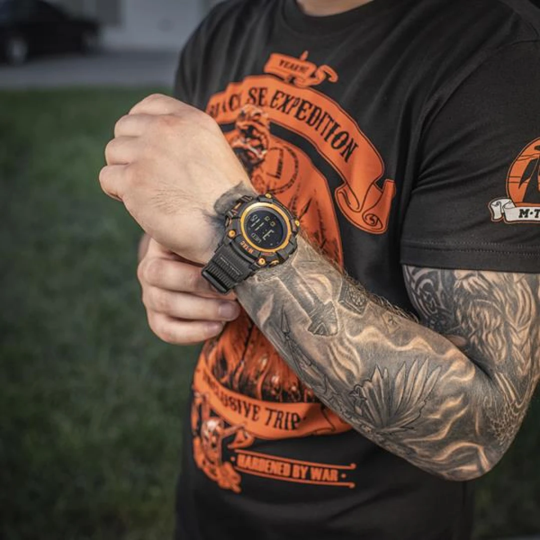 M-tac Horloge Tactical Adventure | Zwart/Oranje - Afbeelding 3