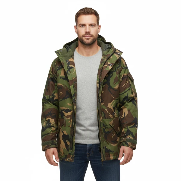 Militaire Parka jas heren- Winterjas gevoerd | Fostex Garments - S, NL Camo