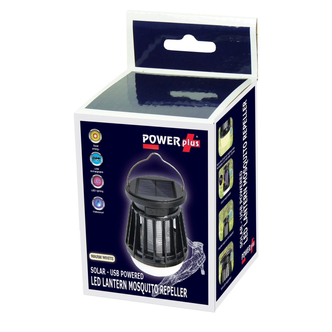 Oplaadbare Powerplus USB camping LED lamp met ingebouwde elektrische muggenvanger | warm wit licht - Afbeelding 5