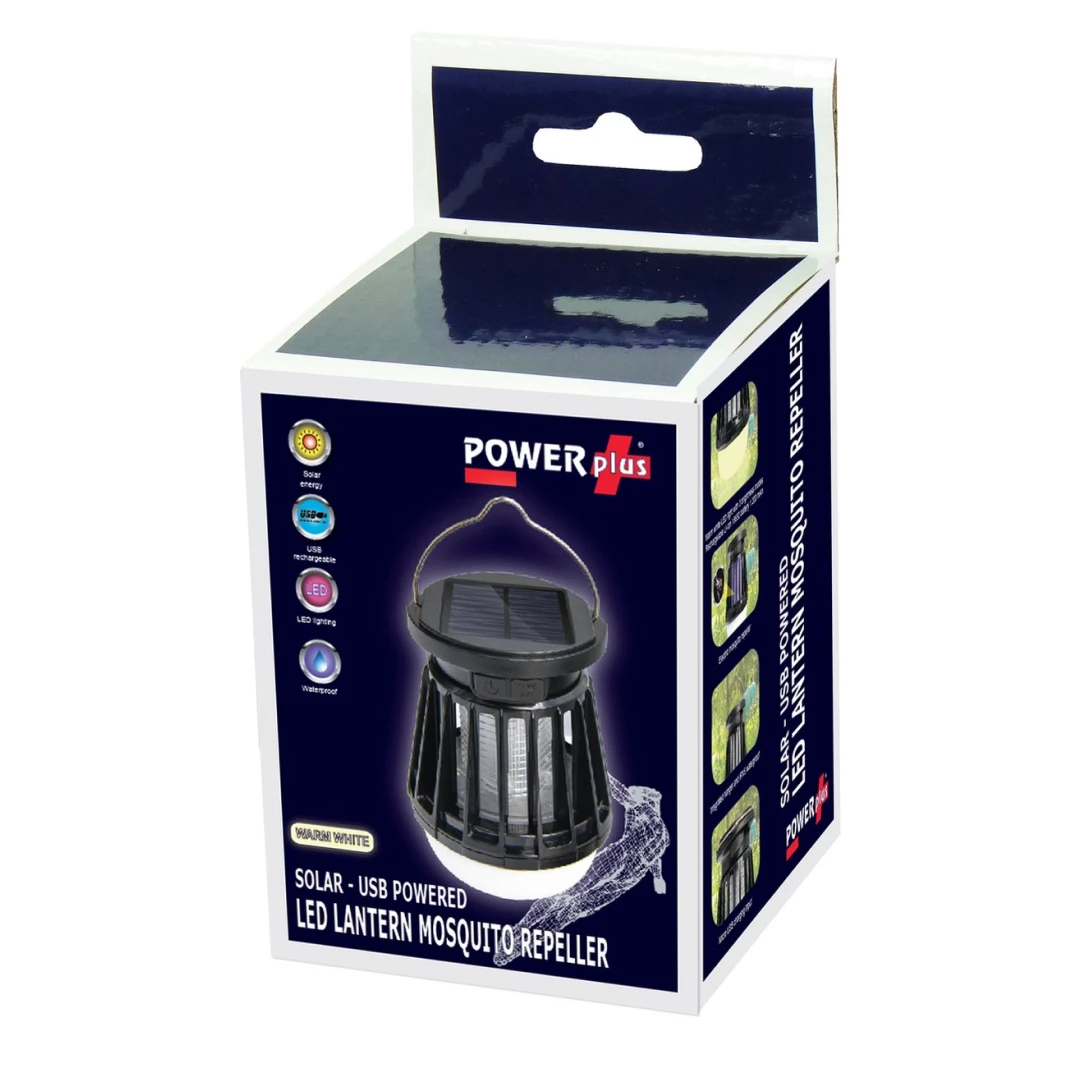 Oplaadbare Powerplus USB camping LED lamp met ingebouwde elektrische muggenvanger | warm wit licht - Afbeelding 5