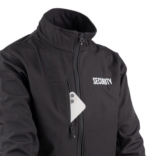 Beveiliging jas met Security Logo - Softshell - Zwart | Fostex Garment - Afbeelding 3