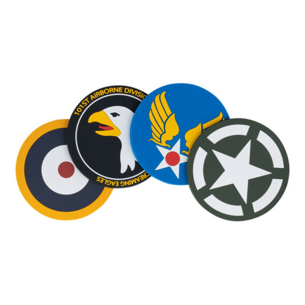 Set PVC WWII onderzetters 4 stuks - Afbeelding 2