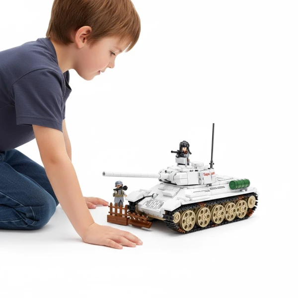 Sluban (Battle of Budapest) tank (wit) M38-B0978 - Compatible met Lego