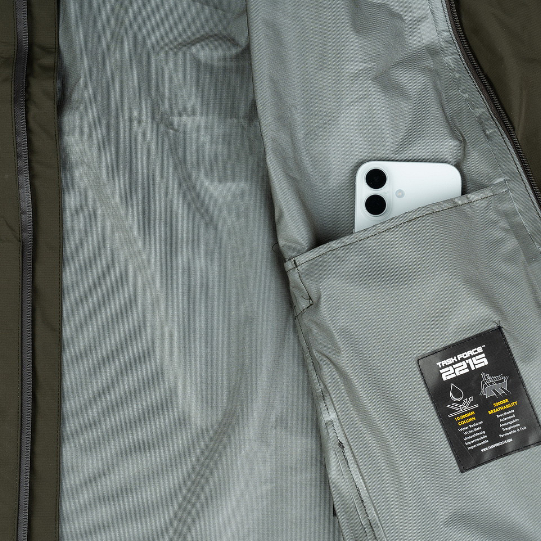 TF-2215 Waterproof Hardshell Jas Groen | Zwart - Afbeelding 7