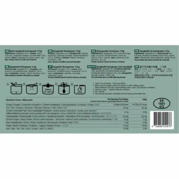 Tactical Foodpack Beef Spaghetti Bolognese - Afbeelding 3