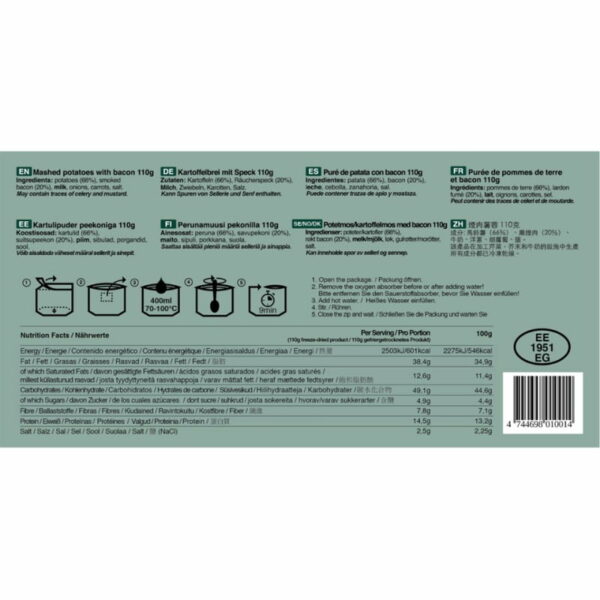 Tactical Foodpack Mashed Potatoes and Bacon - Afbeelding 3