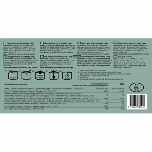 Tactical Foodpack Veggie Wok and Noodles - Afbeelding 3