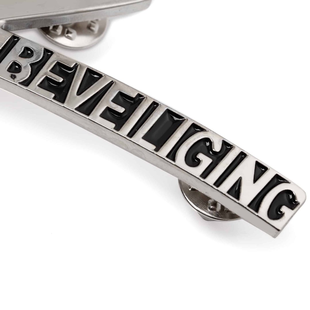 Beveiliging Embleem metaal - V-logo | Pin bevestiging - 3 pins - Afbeelding 3