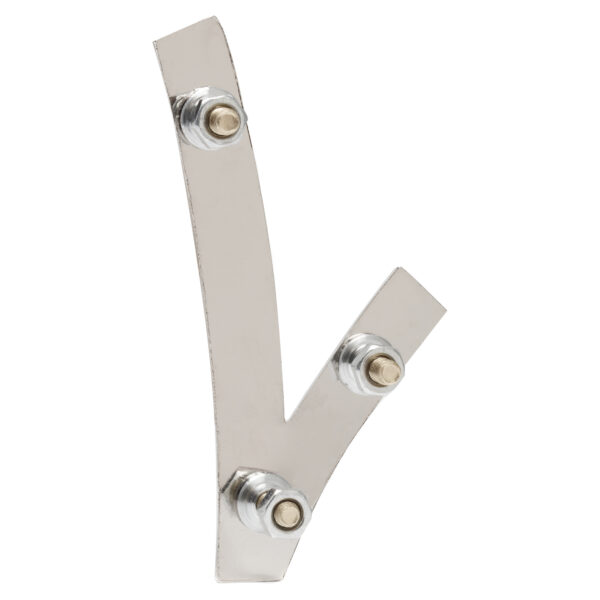 Beveiliging Embleem metaal – V-logo | Schroefdraad bevestiging – 3 pins - Afbeelding 2