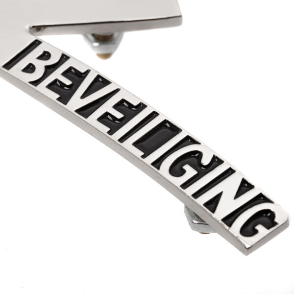 Beveiliging Embleem metaal – V-logo | Schroefdraad bevestiging – 3 pins - Afbeelding 3