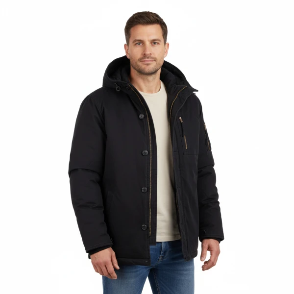 Parka jas heren - Commander Army Winterjas | Fostex Garments - 4XL, Zwart