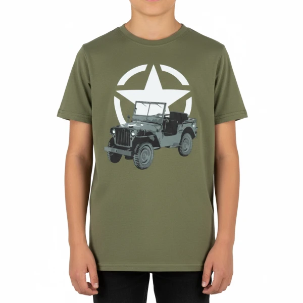 Kinder t-shirt Willys MB Jeep - 110-116