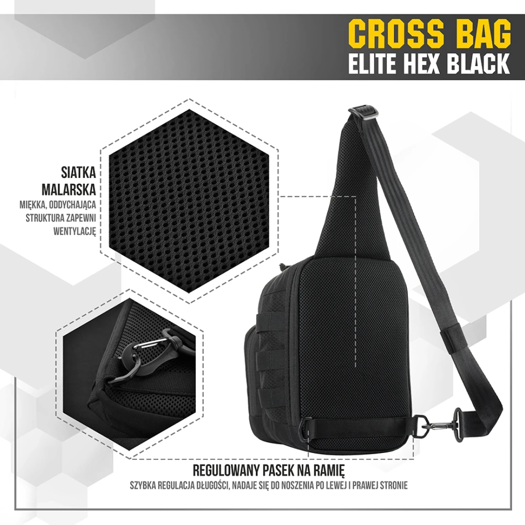 M-Tac Cross Bag Elite Hex - Tactische Sling Tas - Crossbody Tas Heren - Afbeelding 3