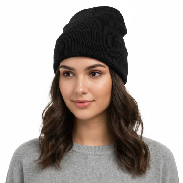 Premium Muts 100% wol fijngebreid | Max Fuchs | Diverse kleuren - Zwart